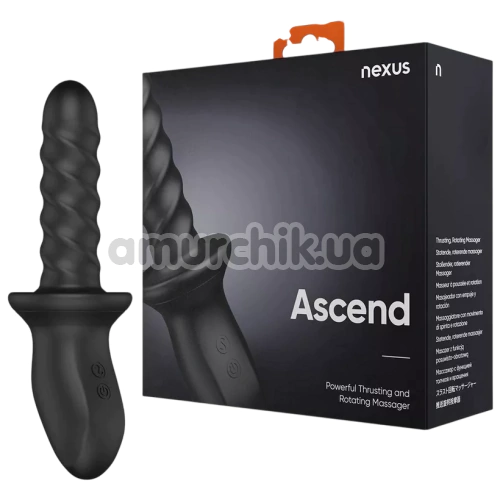 Анальный стимулятор с толчками и ротацией Nexus Ascend, черный