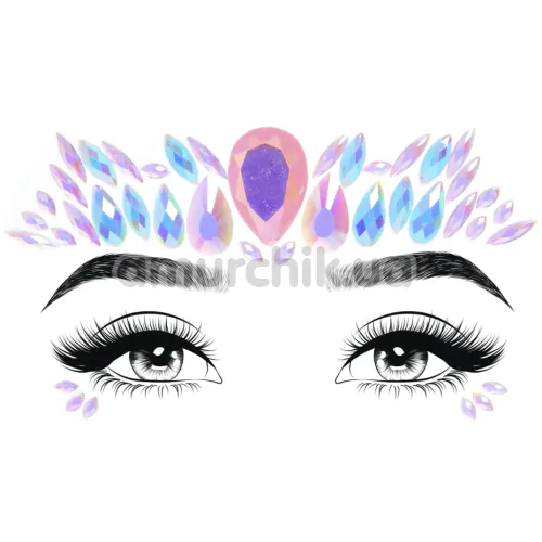 Прикраса для обличчя Leg Avenue Freesia Jewels Sticker, мультикольорова - Фото №1
