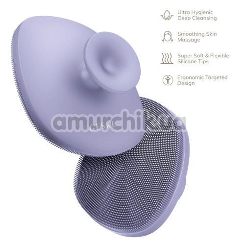 Щетка для тела Geske Body Brush 4 in 1 Suction Mount Metal, фиолетовая
