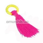 Ерекційне кільце Pearl Cockring with Latex Tassels з латексним пензликом - Фото №1