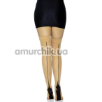 Чулки Leg Avenue Cuban Heel Stockings, телесные - Фото №1