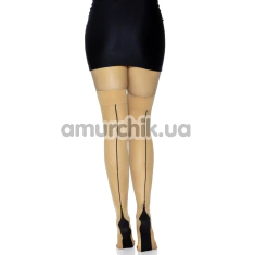 Чулки Leg Avenue Cuban Heel Stockings, телесные - Фото №1