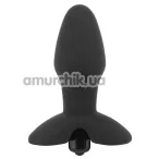 Анальная пробка с вибрацией Lovetoy Silicone Rocket Teaser, черная - Фото №1