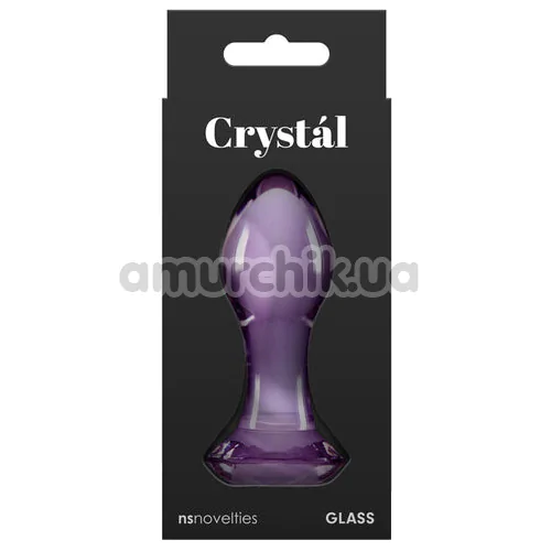 Анальна пробка Crystal Glass Gem, фіолетова