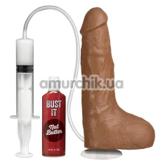 Фаллоимитатор с эякуляцией Doc Johnson The Realistic Cock Squirting 9.5, светло-коричневый - Фото №1