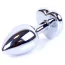 Анальная пробка с красным кристаллом Exclusivity Jewellery Silver Heart Plug, серебряная - Фото №3