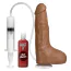 Фалоімітатор з еякуляцією Doc Johnson The Realistic Cock Squirting 9.5, світло-коричневий - Фото №1