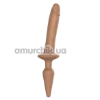 Фаллоимитатор с анальной пробкой Strap-On-Me Switch Plug-In Realistic Dildo S, телесный - Фото №1