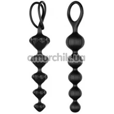 Набір из 2 анальних ланцюжків Satisfyer Love Beads, чорний - Фото №1