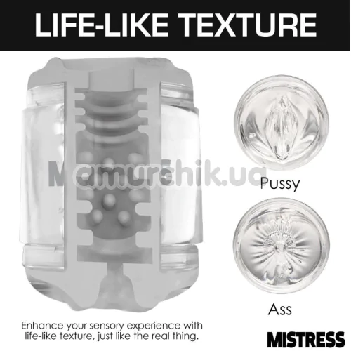Мастурбатор Mistress Double Shot Pussy & Ass Stroker, прозрачный