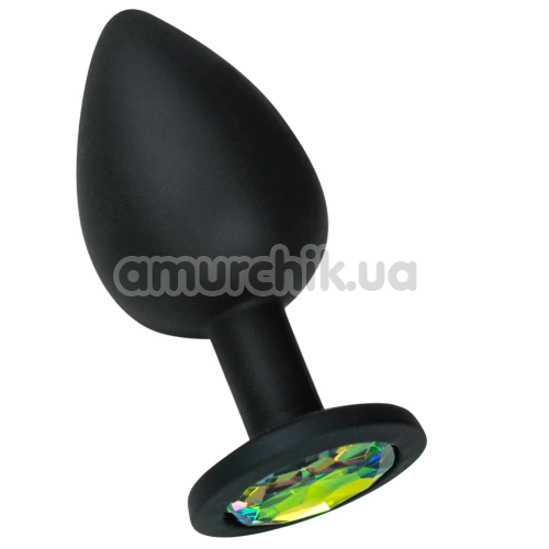 Анальна пробка зі змінним кристалом Crushious Camileo Large, чорна