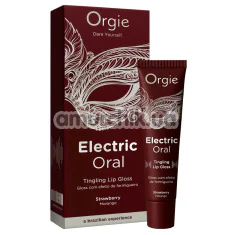 Блеск для губ с эффектом вибрации Orgie Electric Oral Tingling Lip Gloss Strawberry - клубника, 10 мл - Фото №1