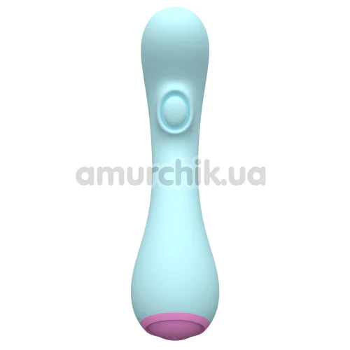 Вібратор для точки G з пульсацією Party Color Toys Tiki, бірюзовий