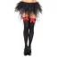 Панчохи з червоним бантиком Nylon Thigh Highs With Bow, чорні