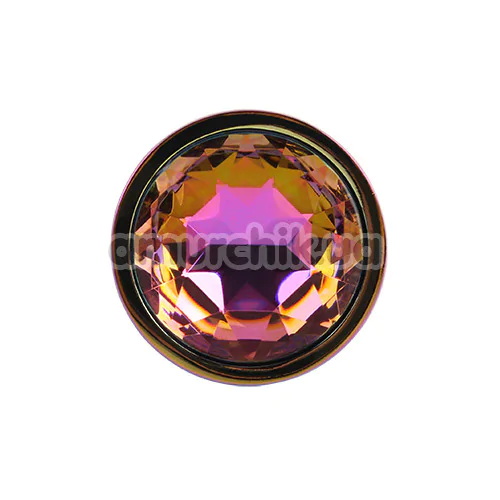 Анальная пробка с радужным кристаллом Matrix Mont Rainbow Gem Butt Plug S, радужная