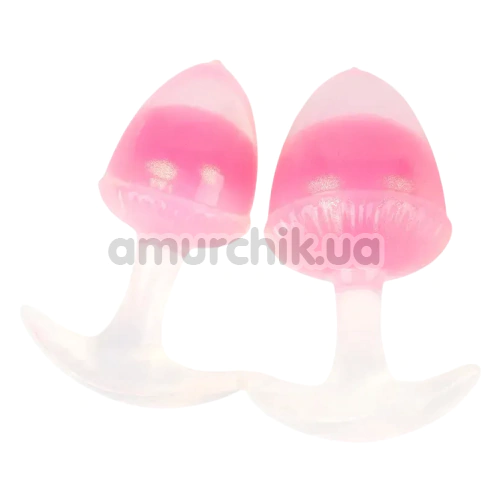 Анальная пробка Univibe Glow-In-Dark Berry S, розовая