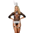 Костюм зайчика JSY Sexy Lingerie 8339 чорний: боді + вушка + пояс + краватка - Фото №1