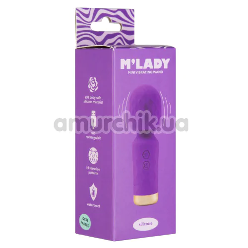 Универсальный вибромассажер M'Lady Mini Vibrating Wand, фиолетовый