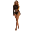 Боді Star Night Fishnet Rhinestone Bodysuit, чорне - Фото №7