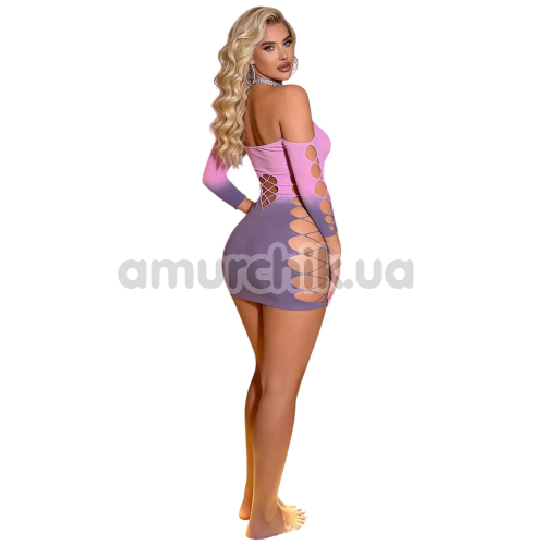 Платье Star Night Sensual Off Shoulder Mini Dress, розово-фиолетовое