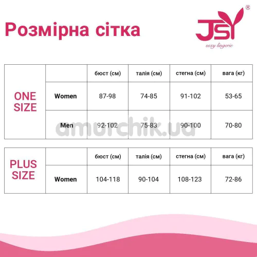 Боді JSY Sexy Lingerie WW7118D, чорне