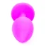 Анальная пробка с голубым кристаллом Exclusivity Jewellery Silicon Plug S, розовая - Фото №4