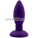 Анальна пробка Alume Silicone Textured Teardrop Anal Plug S, фіолетова - Фото №1