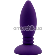 Анальная пробка Alume Silicone Textured Teardrop Anal Plug S, фиолетовая - Фото №1