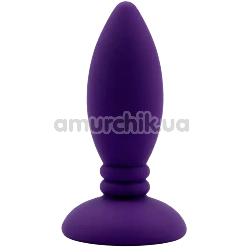 Анальна пробка Alume Silicone Textured Teardrop Anal Plug S, фіолетова - Фото №1