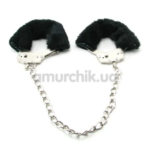 Фіксатори для ніг Furry Leg Cuffs, чорні