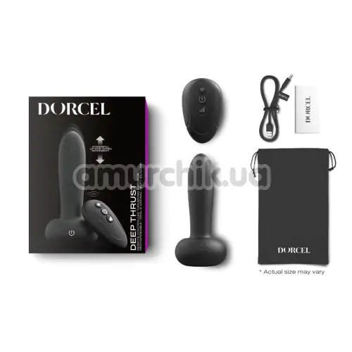 Вібратор з поштовхами Dorcel Deep Thrust, чорний
