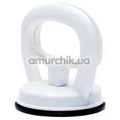 Ручка на присоске для душа Sex In The Shower Single Locking Suction Handle, белая - Фото №1