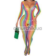 Комбінезон Star Night Sexy Rainbow Fishnet Bodystocking, різнокольоровий - Фото №1
