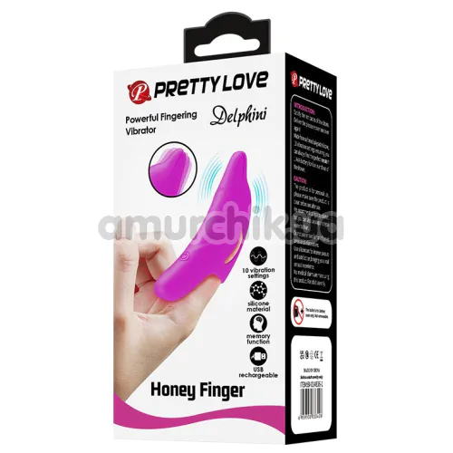Вібратор на палець Pretty Love Delphini, рожевий