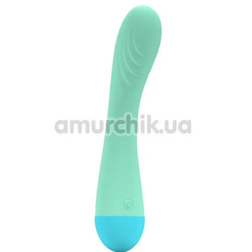 Вибратор для точки G Party Color Toys Toky, бирюзовый - Фото №1
