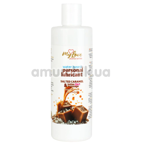 Масажний лубрикант MyLove Aroma Series Personal Lubricant 2in1 Salted Caramel - солона карамель, 300 мл - Фото №1