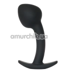 Анальная пробка Exclusivity Silicone Curved Plug L, черная - Фото №1