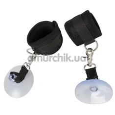 Фиксаторы для рук с присосками Bad Kitty Naughty Toys Restraints Cuffs, черные - Фото №1