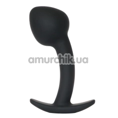 Анальная пробка Exclusivity Silicone Curved Plug L, черная - Фото №1
