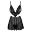 Комплект Kissable French Kiss Babydoll Set, чорний: пеньюар + трусики-стрінги - Фото №7