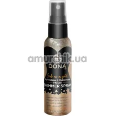 Спрей для тела с блестками DONA Shimmer Spray Gold, золотой - Фото №1
