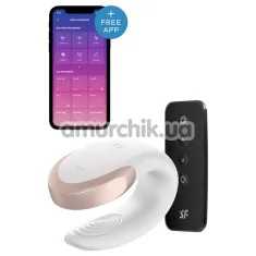 Вибратор Satisfyer Double Love Luxury Partner Vibrator, белый - Фото №1