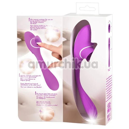 Вибратор клиторальный и точки G 2 Function Bendable Vibe, фиолетовый