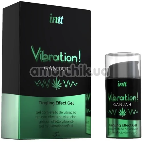 Возбуждающий гель с эффектом вибрации Intt Vibration Ganjah Tingling Effect Gel - ганжа, 15 мл