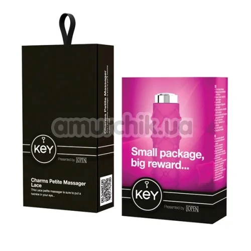 Вибратор KEY Charms Petite Massager Lace, розовый