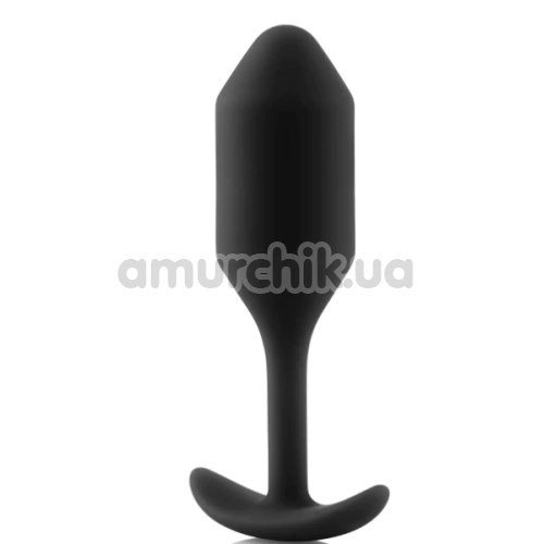 Анальная пробка со смещенным центром тяжести B-Vibe Snug Plug 2, чёрная