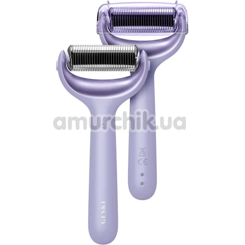 Массажер-роллер для лица и тела с микроиглами Geske MicroNeedle Face & Body Roller 8 in 1, сиреневый