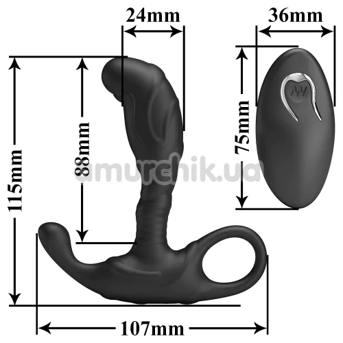 Вібростимулятор простати MR Play Remote Control Prostate Massager, чорний
