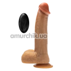 Вибратор с ротацией и толчками Dr. Skin Silicone Dr. Phillips 8.5 Thrusting Dildo, светло-коричневый - Фото №1