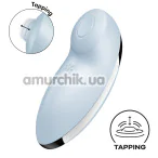 Клиторальный вибратор с пульсацией Satisfyer Tap & Climax 2, голубой - Фото №1